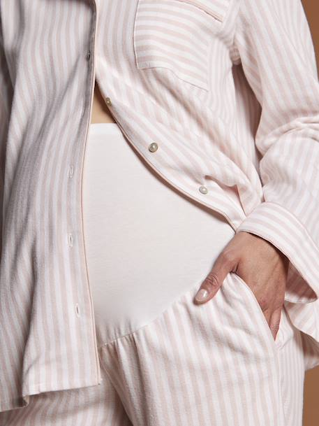 Pyjama rayé en flanelle grossesse et allaitement rayé rose 7 - vertbaudet enfant 