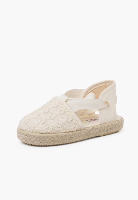 Espadrilles effet tressage rubans Blanc+Écru 8 - vertbaudet enfant 