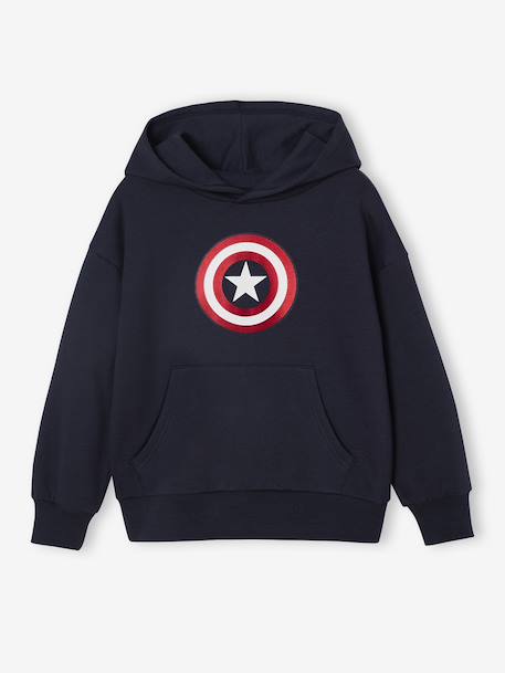 Sweat-shirt Marvel Avengers Captain America à capuche marine 2 - vertbaudet enfant 