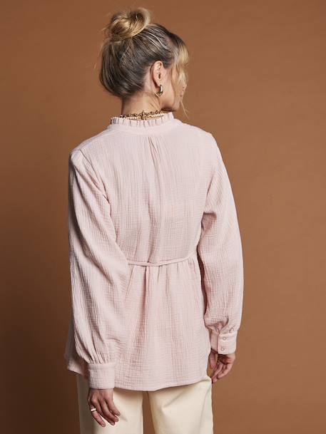 Blouse en gaze de coton grossesse et allaitement blush 3 - vertbaudet enfant 