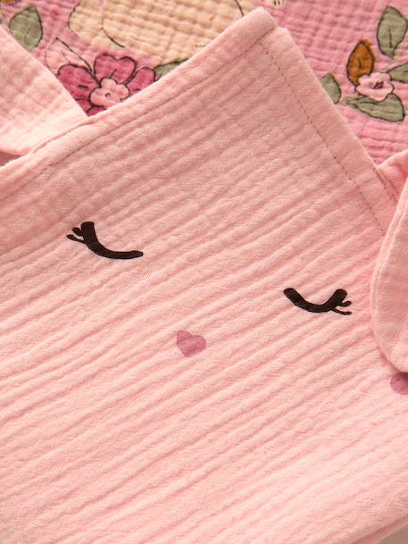 Lot de 3 langes en gaze de coton LAPIN ENCHANTÉ lot rose 7 - vertbaudet enfant 
