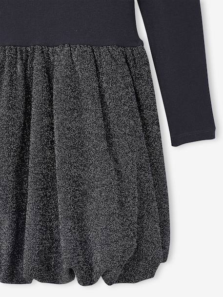 Robe boule fille bi-matière anthracite 4 - vertbaudet enfant 