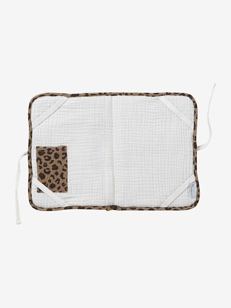 Protège carnet de santé en gaze de coton léopard personnalisable beige 3 - vertbaudet enfant 
