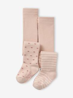 -Lot de 2 paires de collants fantaisie bébé fille