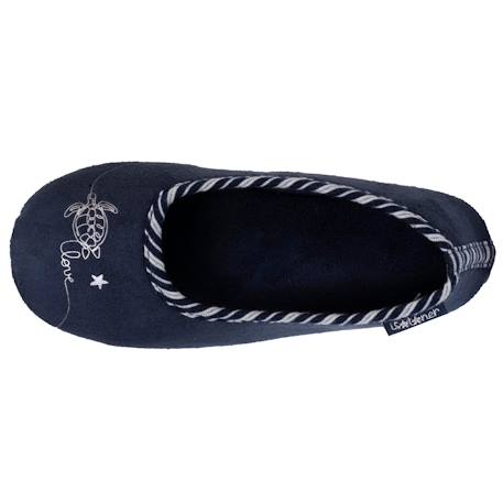 Chaussons ballerines broderie argentée, très confortables Marine 2 - vertbaudet enfant 