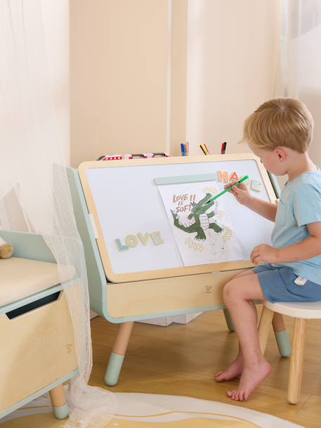 Tableau bibliothèque 2 en 1 enfant bleu 2 - vertbaudet enfant 