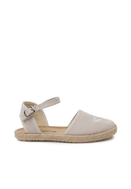Espadrilles plates étoile brodée Écru+Rose 1 - vertbaudet enfant 