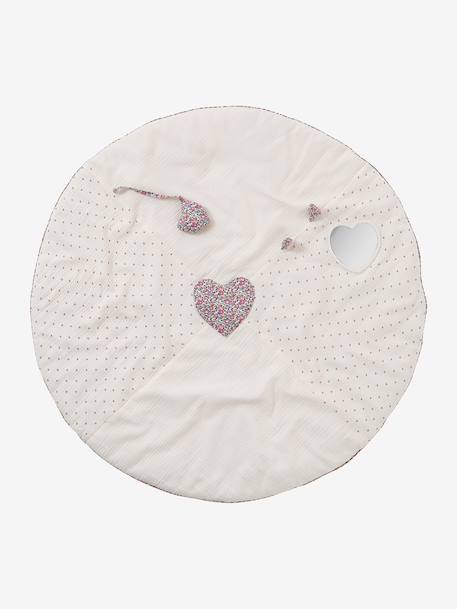 Tapis d'éveil en gaze de coton détails en tissu Liberty rose pâle 4 - vertbaudet enfant 