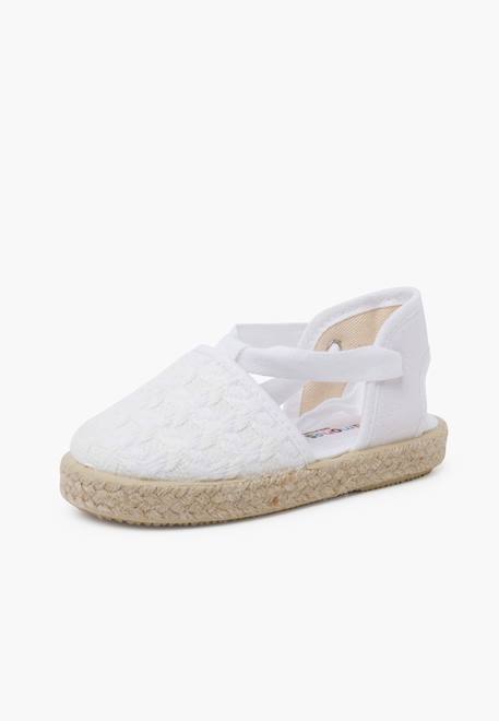 Espadrilles effet tressage rubans Blanc+Écru 2 - vertbaudet enfant 