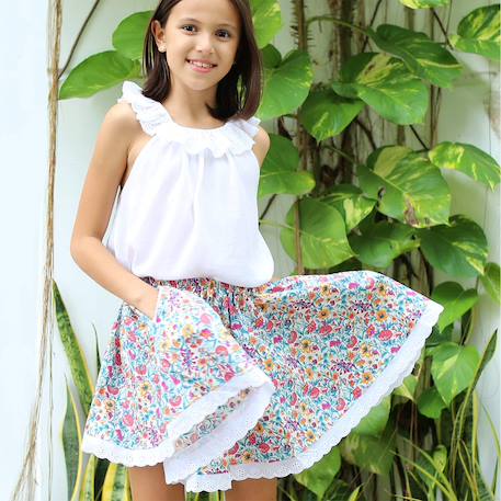 Blouse  été  avec broderie anglaise  aurore Blanc 5 - vertbaudet enfant 