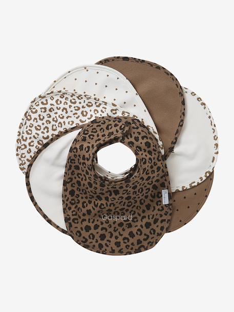 Semainier de bavoirs Léopard personnalisable beige 2 - vertbaudet enfant 