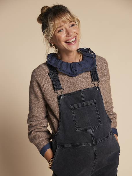 Salopette large de grossesse anthracite 4 - vertbaudet enfant 