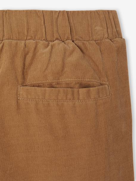 Pantalon velours taille élastiquée ajustable garçon noix de pécan 5 - vertbaudet enfant 