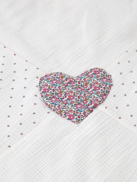 Tapis d'éveil en gaze de coton détails en tissu Liberty rose pâle 6 - vertbaudet enfant 