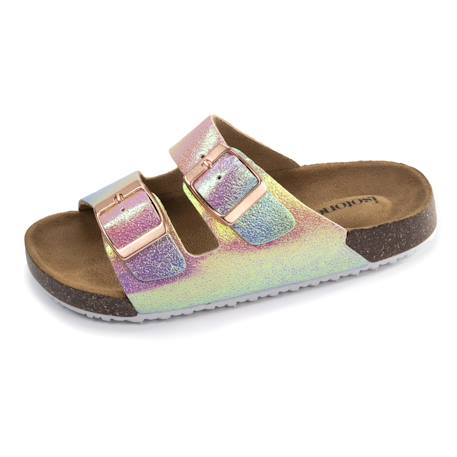 Sandales de plage à doubles brides - semelle confortable et légère Camo+Marine surpiqûre+Multico+Rose 13 - vertbaudet enfant 