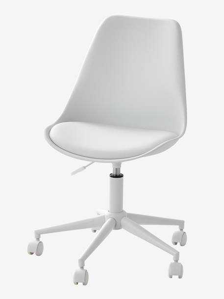 Chaise de bureau enfant à roulettes blanc+bleu+rose+vert 2 - vertbaudet enfant 
