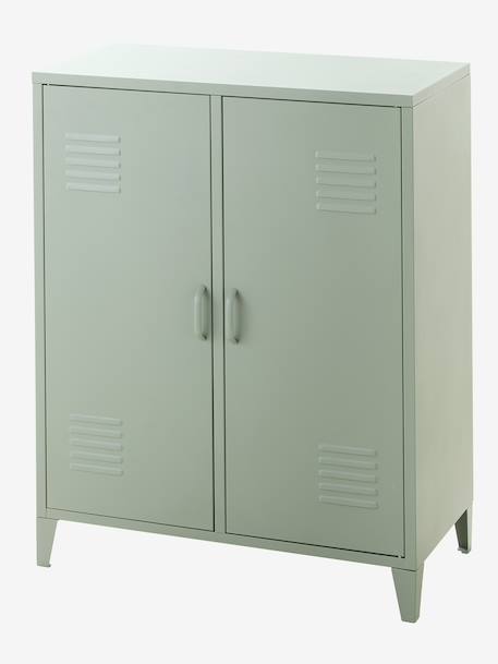 Armoire basse en métal, 2 portes vert 3 - vertbaudet enfant 