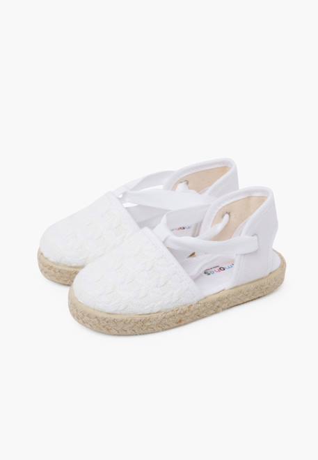 Espadrilles effet tressage rubans Blanc+Écru 4 - vertbaudet enfant 
