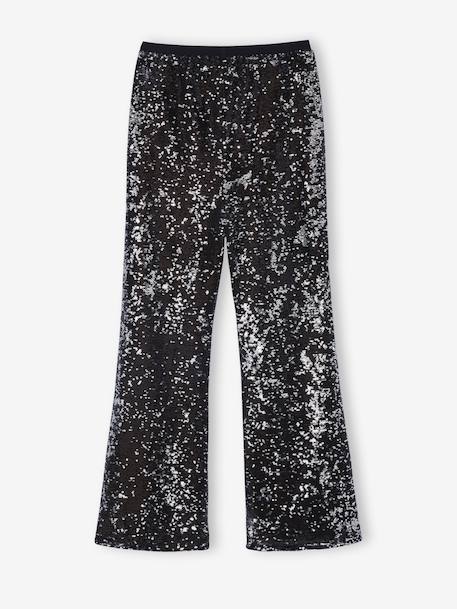 Pantalon fille à sequins argent 2 - vertbaudet enfant 