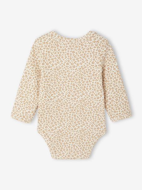 Lot de 5 bodies bébé fille ouverture américaine manches longues écru 7 - vertbaudet enfant 