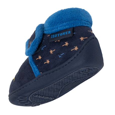 Chaussons bottillons à fermeture à scratch, bon maintien du pied, semelle antidérapante Marine 5 - vertbaudet enfant 