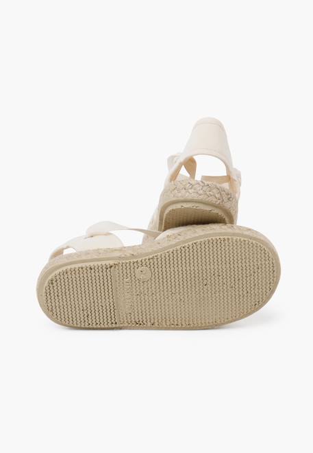 Espadrilles effet tressage rubans Blanc+Écru 9 - vertbaudet enfant 