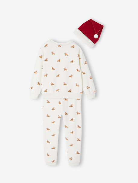 Ensemble enfant noël pyjama mixte bonnet capsule fratrie écru 6 - vertbaudet enfant 