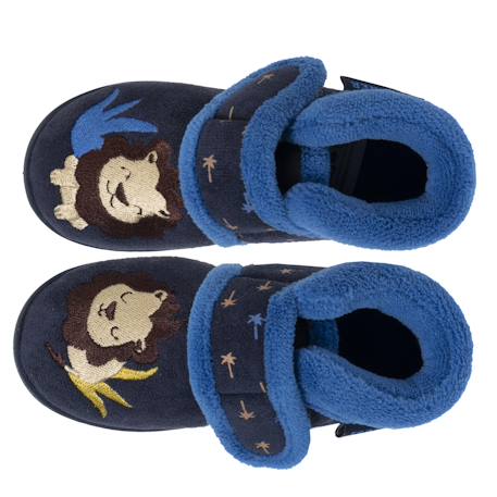Chaussons bottillons à fermeture à scratch, bon maintien du pied, semelle antidérapante Marine 2 - vertbaudet enfant 