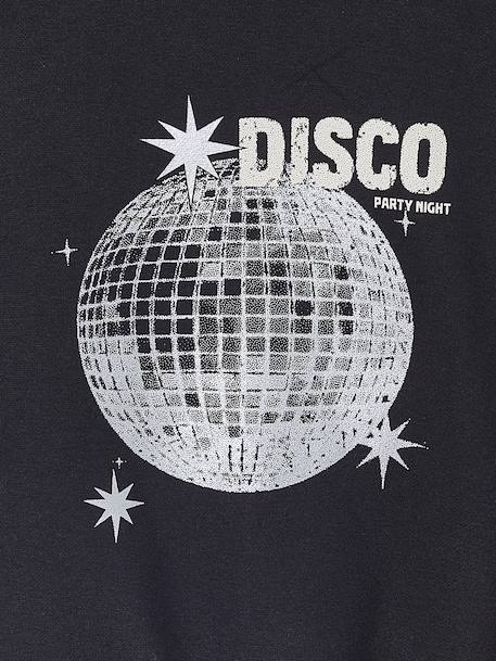 Sweat fille motif DISCO anthracite 3 - vertbaudet enfant 