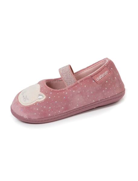Chaussons ballerines avec élastique de maintien, semelle antidérapante Rose pailleté 6 - vertbaudet enfant 