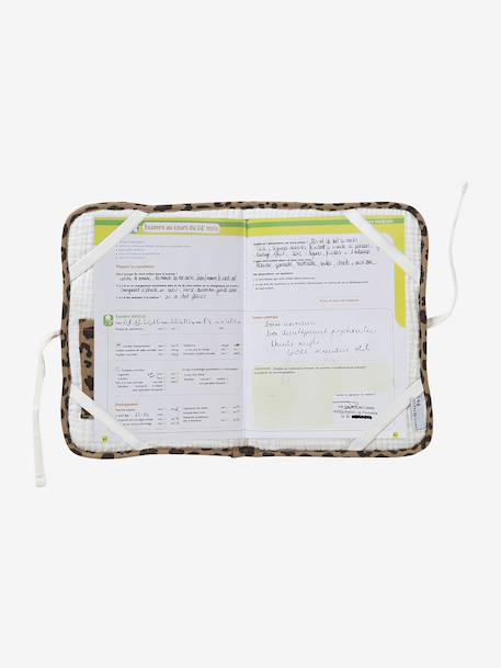 Protège carnet de santé en gaze de coton léopard personnalisable beige 4 - vertbaudet enfant 
