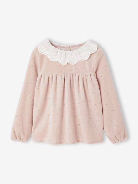 Ensemble Pyjama Fille Cape Sequins rose poudré 15 - vertbaudet enfant 