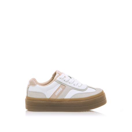 Sneakers filles synthétique lacets Rose clair 1 - vertbaudet enfant 