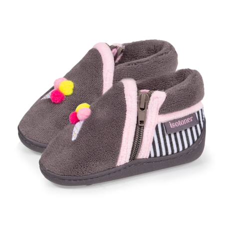 Chaussons bottillons semelle antidérapante Gris 1 - vertbaudet enfant 