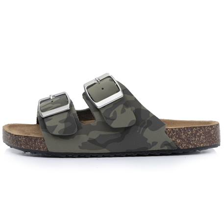 Sandales de plage à doubles brides - semelle confortable et légère Camo+Marine surpiqûre+Multico+Rose 3 - vertbaudet enfant 