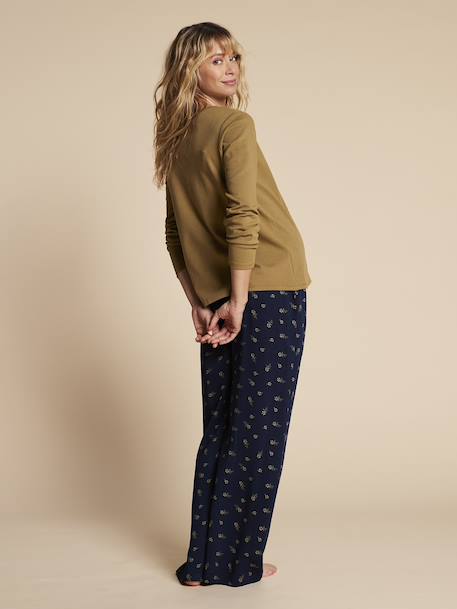 Ensemble 2 pièces homewear grossesse et allaitement olive 2 - vertbaudet enfant 