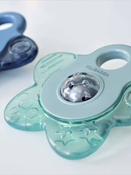 Lot de 2 anneaux de dentition rafraichissant étoile FILABABBA bleu+rose 3 - vertbaudet enfant 