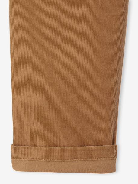 Pantalon velours taille élastiquée ajustable garçon noix de pécan 4 - vertbaudet enfant 