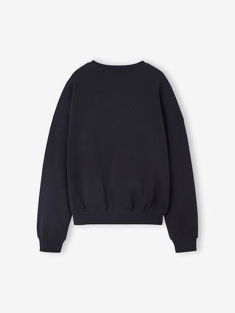Sweat fille motif DISCO anthracite 2 - vertbaudet enfant 