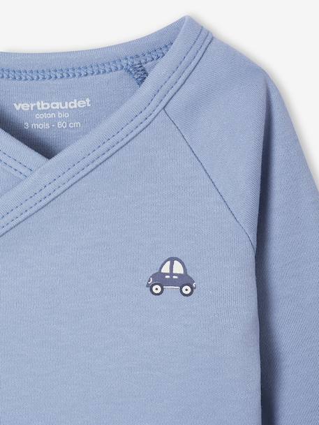 Lot de 5 bodies ouverture naissance bleu 10 - vertbaudet enfant 