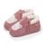 Chaussons bottillons à zip, faciles à enfiler, bon maintien du pied, semelle antidérapante Rose pailleté 1 - vertbaudet enfant 