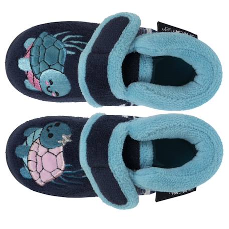 Chaussons bottillons à fermeture à scratch, bon maintien du pied, semelle antidérapante Marine 2 - vertbaudet enfant 