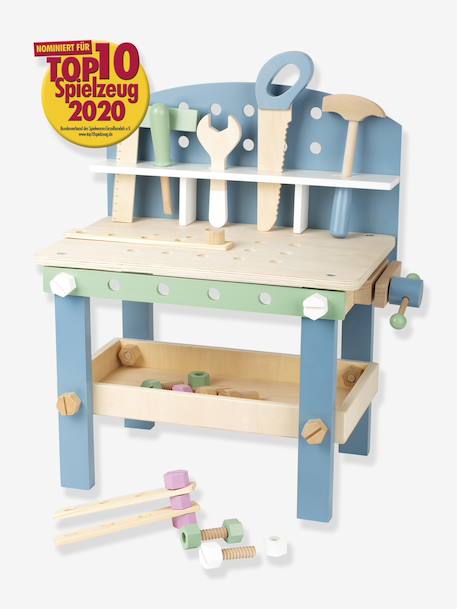 Small Foot Établi Miniwob Compact En Bois – Jeu De Bricolage Avec Vis Et Accessoires – Dès 3 Ans (Réf. 11805)