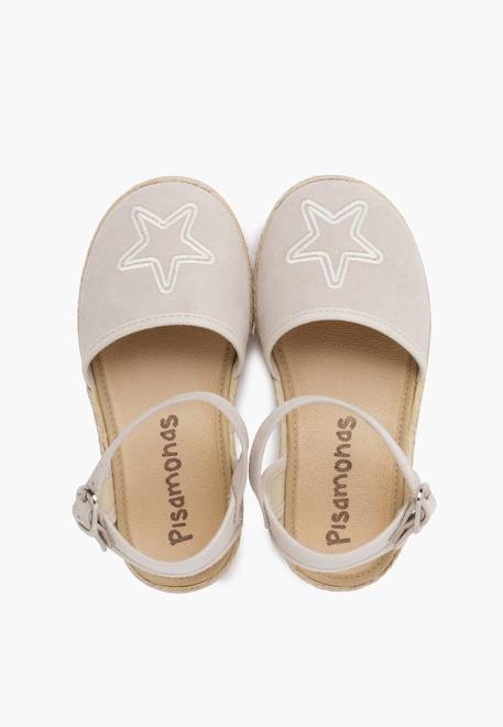 Espadrilles plates étoile brodée Écru+Rose 5 - vertbaudet enfant 