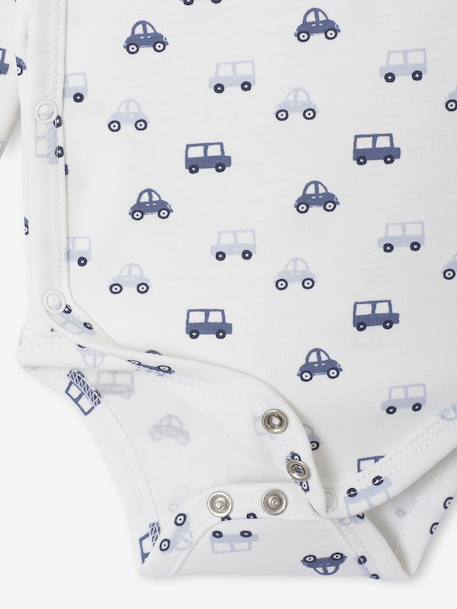 Lot de 5 bodies ouverture naissance bleu 9 - vertbaudet enfant 