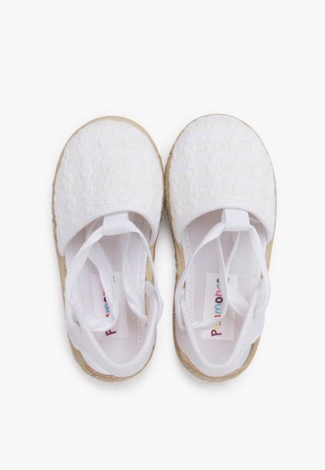 Espadrilles effet tressage rubans Blanc+Écru 5 - vertbaudet enfant 