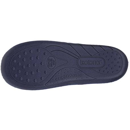 Chaussons mocassins en suédine ultra douce, semelle ergonomique confort, enfilage facile, semelle antidérapante Marine 4 - vertbaudet enfant 