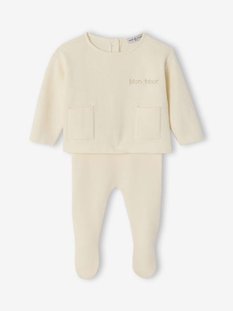 Ensemble bébé mixte en tricot personnalisable écru 6 - vertbaudet enfant 