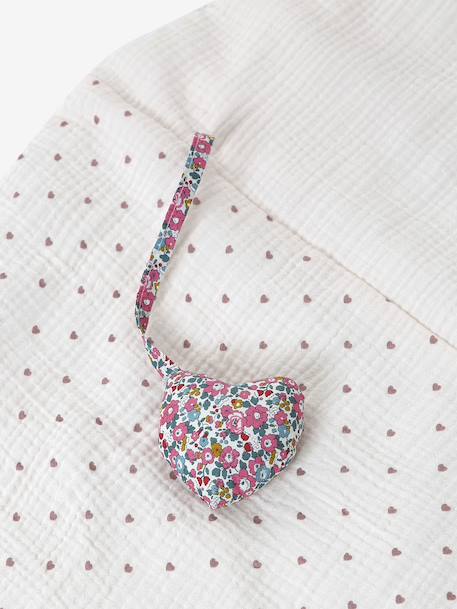 Tapis d'éveil en gaze de coton détails en tissu Liberty rose pâle 8 - vertbaudet enfant 