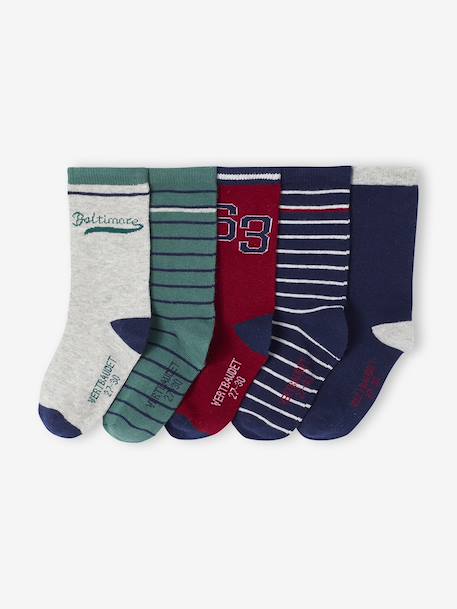 Lot de 5 paires de chaussettes « Baltimore » garçon Assorties 1 - vertbaudet enfant 